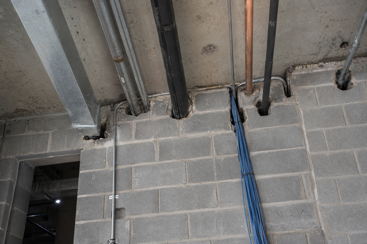 Fire Stopping before - Peterborough