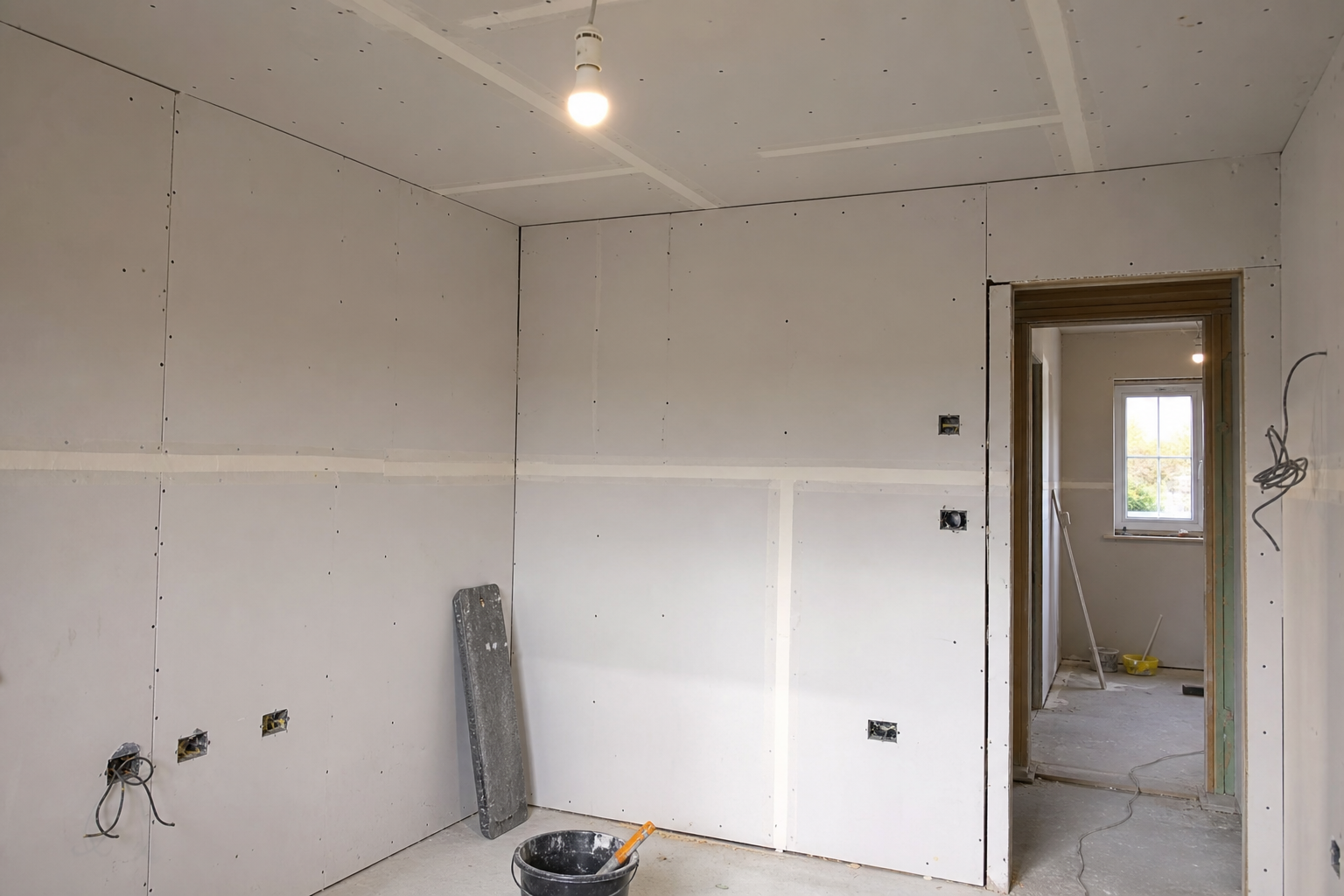 Plastering before - Stamford