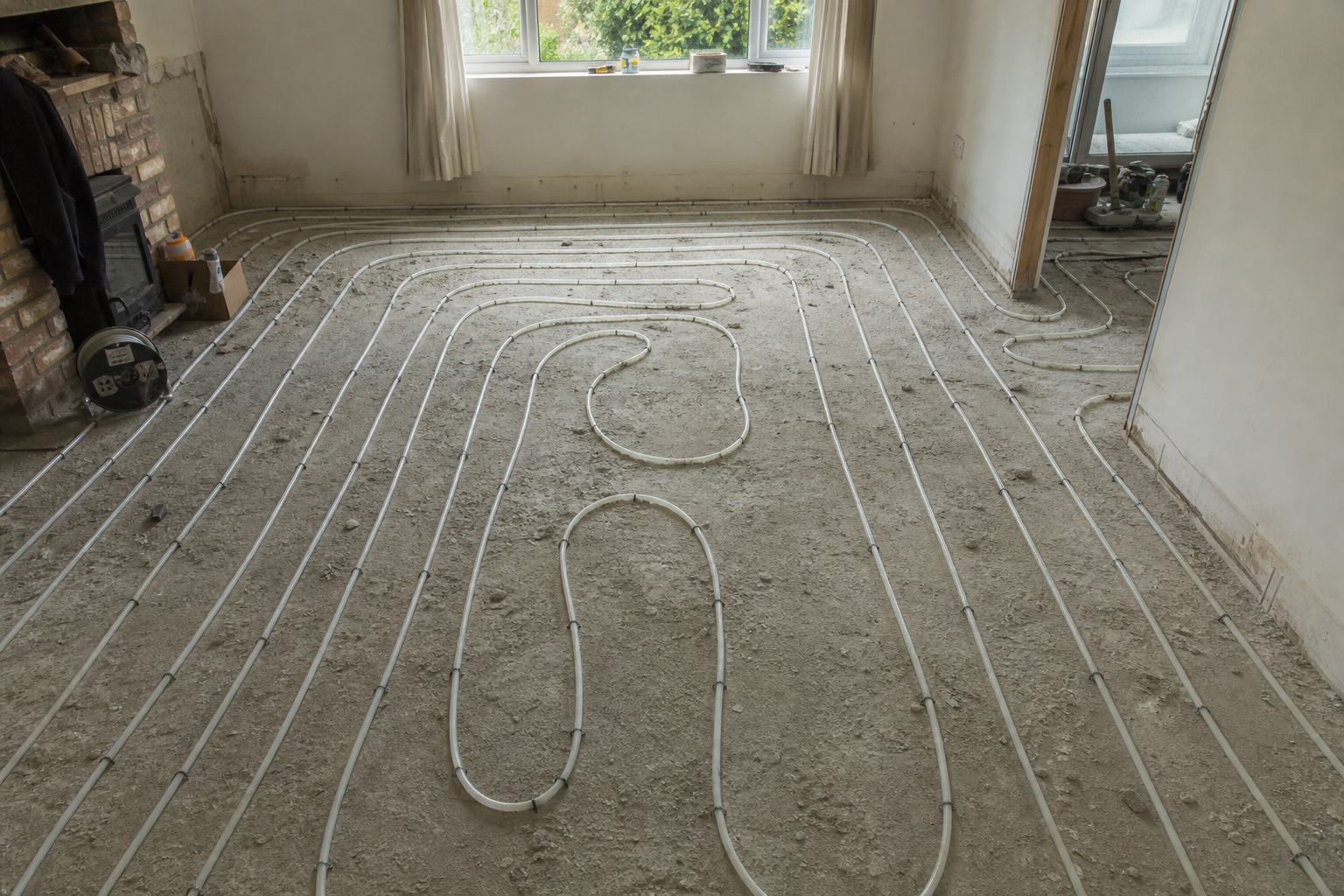 Floor Screeding before - Wisbech